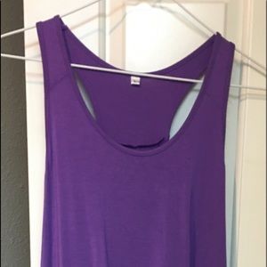 Mippo brand, size large, purple exercise tank